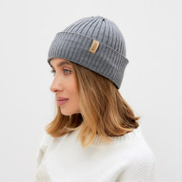 Шапка женская MINAKU Бини цвет графит, размер 56-58  фото 2