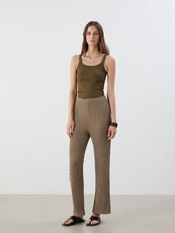 Beli Lastikli Dokulu Kad?n Pantolon