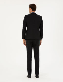 Siyah Slim Fit %100 Y_n Tak_m Elbise