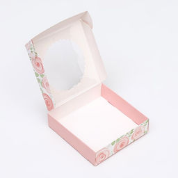 Цена за 5 шт. Коробка сборная с окном, For you, 11.5×11.5×3 см