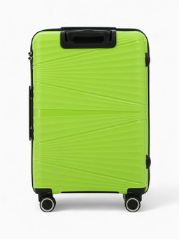 Чемодан на колёсах средний 75 л (M), на молнии, кодовый замок, 4 колеса, зелёный