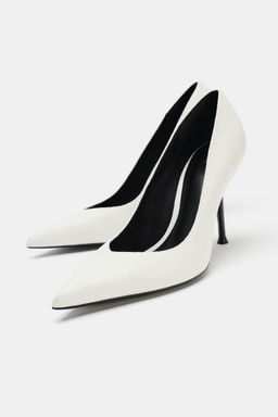 ZAPATO TAC?N EFECTO CRAQUELADO / blanco - Zara фото 3