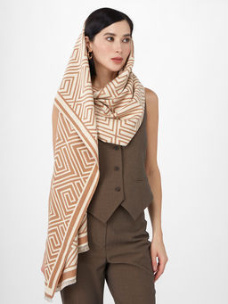 в составе ШЕРСТЬ и КАШЕМИР Большой, мягкий, теплый однотонный двусторонний палантин. - Tantino фото 6