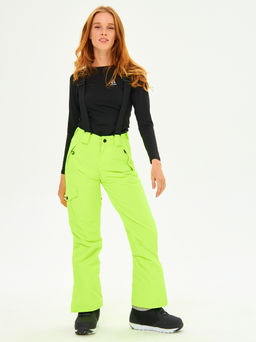Брюки зимние женские / сноубордические Alpha Endless Симфония склона_YEL Желто-зеленый  фото 7