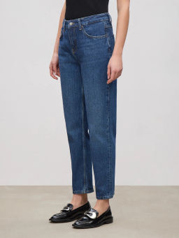 ЕМКА / Зауженные джинсы из плотного натурального хлопка - Emka фото 3