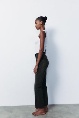 TRF CROPPED FLARE HIGH-WAIST JEANS - Zara фото 6