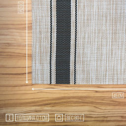 Цена за 12 шт. Салфетка сервировочная на стол Две полосы, 4530 см, цвет синий - Simaland фото 2