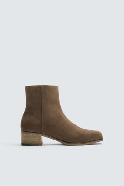 LEATHER HEELED LIMITED EDITION BOOTS - Zara фото 4