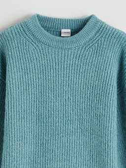 Bisiklet Yaka K?z ?ocuk Triko Kazak