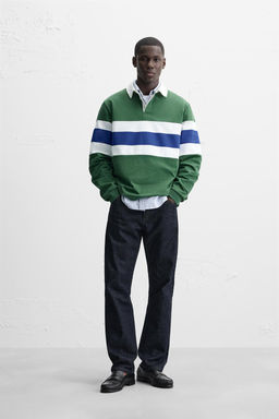 STRIPED JACQUARD POLO SHIRT