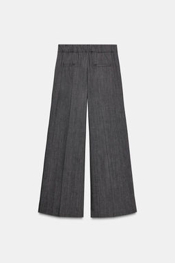 ZW COLLECTION WIDE-LEG WOOL TROUSERS - Zara фото 4