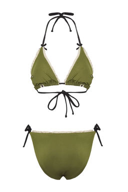 TRENDYOLMILLA Haki Ucgen Aksesuar Detayl? Regular Pretty Bikini Tak?m? TBESS25BT00041  фото 8