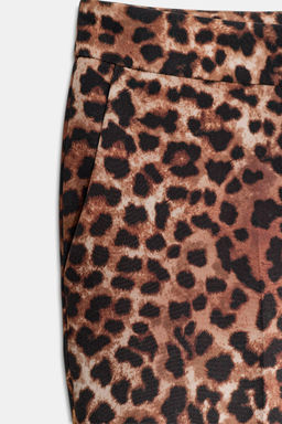 ANIMAL PRINT FLARE TROUSERS - Zara фото 10