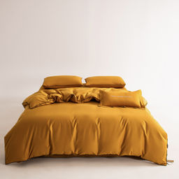 Комплект постельного белья Однотонный Сатин Элитный на резинке OCER013 180*200*30;160*200*30;140*200*30 2 спальный 4 Наволочки