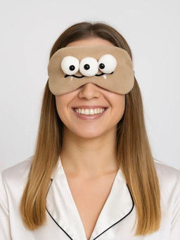 Маска для сна гелевая "Cute weirdos", brown