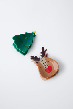 PACK OF TWO TREE AND REINDEER CLIPS - Zara фото 3