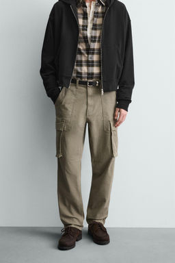 RELAXED FIT CARGO TROUSERS - Zara фото 11