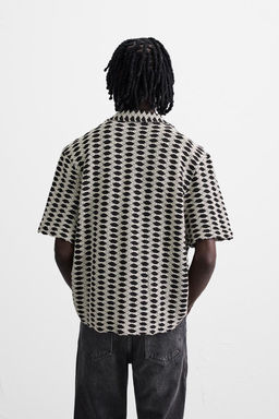 CONTRAST JACQUARD SHIRT - Zara фото 3