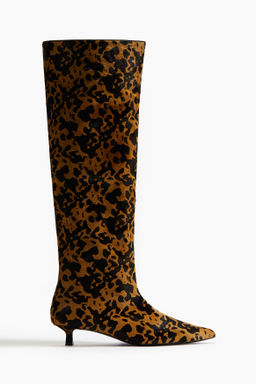 Botas de piel con tac?n kitten