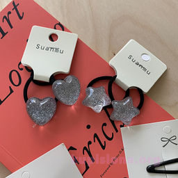 Набор резинок для волос Silver shimmer