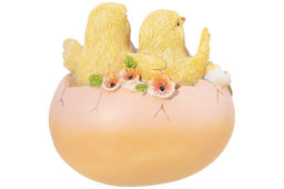 Фигурка декоративная 9,5*7,5*9,5 см "Цыплята и яйцо"