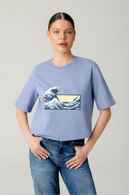 Арт. 3-1146 Футболка женская 42-50 (5 шт) Цвет:сиреневый