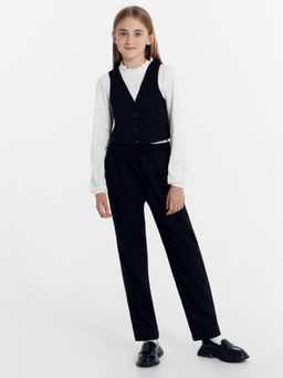 Укороченный жилет для девочек в черном цвете - Mark formelle фото 3