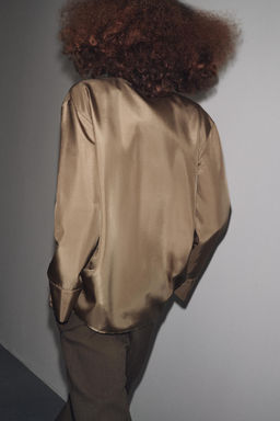 ZW COLLECTION SILK SHIRT WITH POCKET