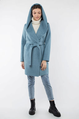 01-09475 Пальто женское демисезонное (пояс) - El podio фото 3