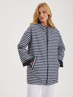 Куртка женская двухсторонняя LS-303321-DN, 
Темно синий/принт полоска - Steinberg фото 6