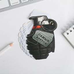 Подарочный набор, блокнот 32 листа и ручка-граната 23 февраля: Настоящему герою - Artfox фото 6