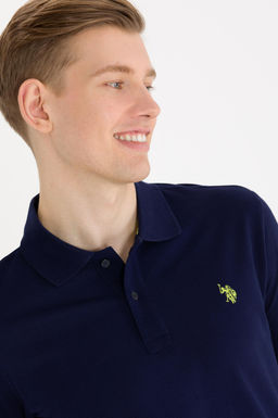 U. S. Polo Assn Мужская темно-синяя базовая футболка с воротником-поло - U.s. polo assn фото 13