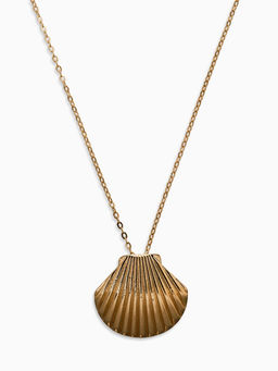 Цена за 2 шт. Кулон "Ракушка" вонголе, цвет золото 50+удл