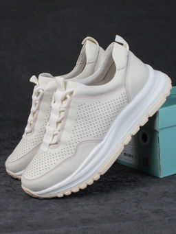 05-PDL250-2 LT. BEIGE Кроссовки женские (натуральная кожа)