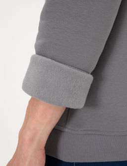 Gri 3 _plik Regular Fit __i Polarl_ Bisiklet Yaka Basic Sweatshirt - Pierre cardin фото 7