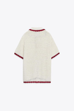 KNITTED POLO CARDIGAN - Zara фото 6