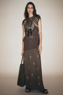 ZW COLLECTION BEADED CROCHET TOP