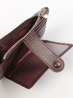 LACCOMA кредитница LA-6525-темно-бордовый натуральная кожа  фото 5