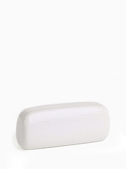 Футляр для очков на хлопушке, однотонный, размер 15×6×3.5 см, белый