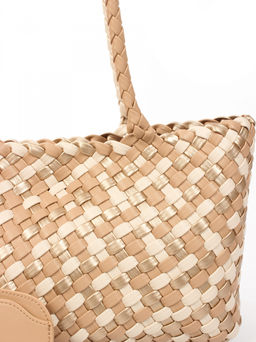 LACCOMA сумка СУ1056-мультицвет бежевый эко кожа хлопок  фото 3