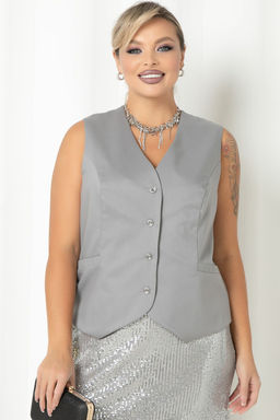 Жилет П-2228/17 Цвет:серый - Леди Агата фото 8