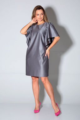 Платье Liona Style 870 серый металлик