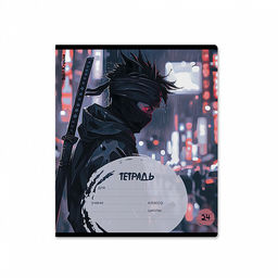 Цена за 10 шт. Тетрадь школьная ученическая ErichKrause Samurai, 24 листа, линейка (в плёнке по 10 шт.)_MIX-PACK фото 4