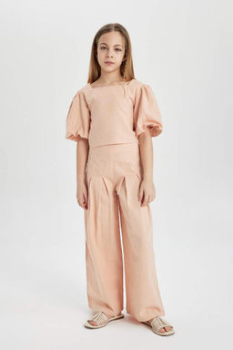 Блузка с коротким рукавом для девочки - Defacto фото 2