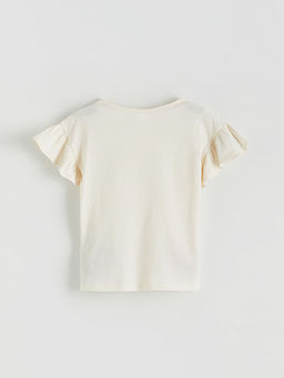 Bisiklet Desenli K?z ?ocuk Ti??rt