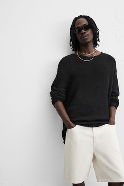 STRAIGHT-LEG DENIM BERMUDA SHORTS