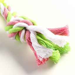 Игрушка жевательная с канатом Кусочек солнца, 8 см, жёлтая - Пижон фото 4