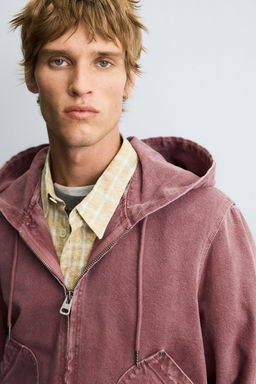 WASHED HOODIE JACKET - Zara фото 6