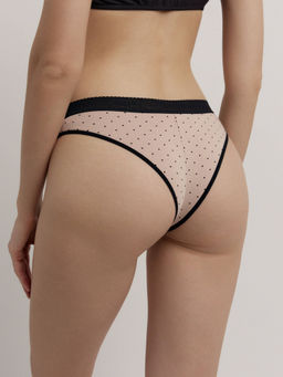 CONTE PRINT DOTS LBR 2544 Трусы женские cappuccino-black - Conte elegant фото 3