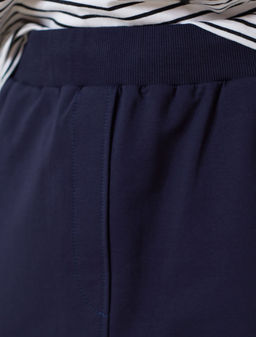 Юбка миди на резинке с разрезами из футера двухнитки с эластаном - Vilatte фото 4